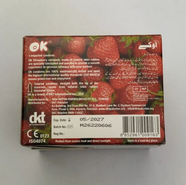 OK Strawberry Flavor Condom