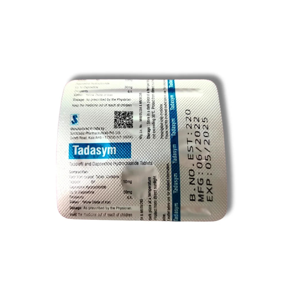 Tadasym Tadalafil and Depoxetine Hydrochloride Tablets