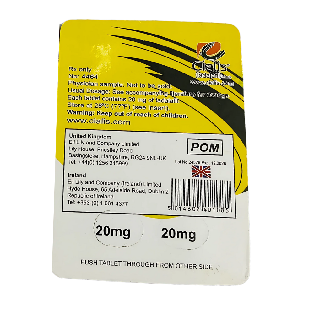 Cialis Tadalafil 20mg Tablets