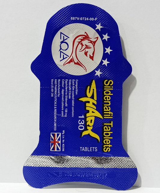 Sildenafil Shark 130 Blue Tablets