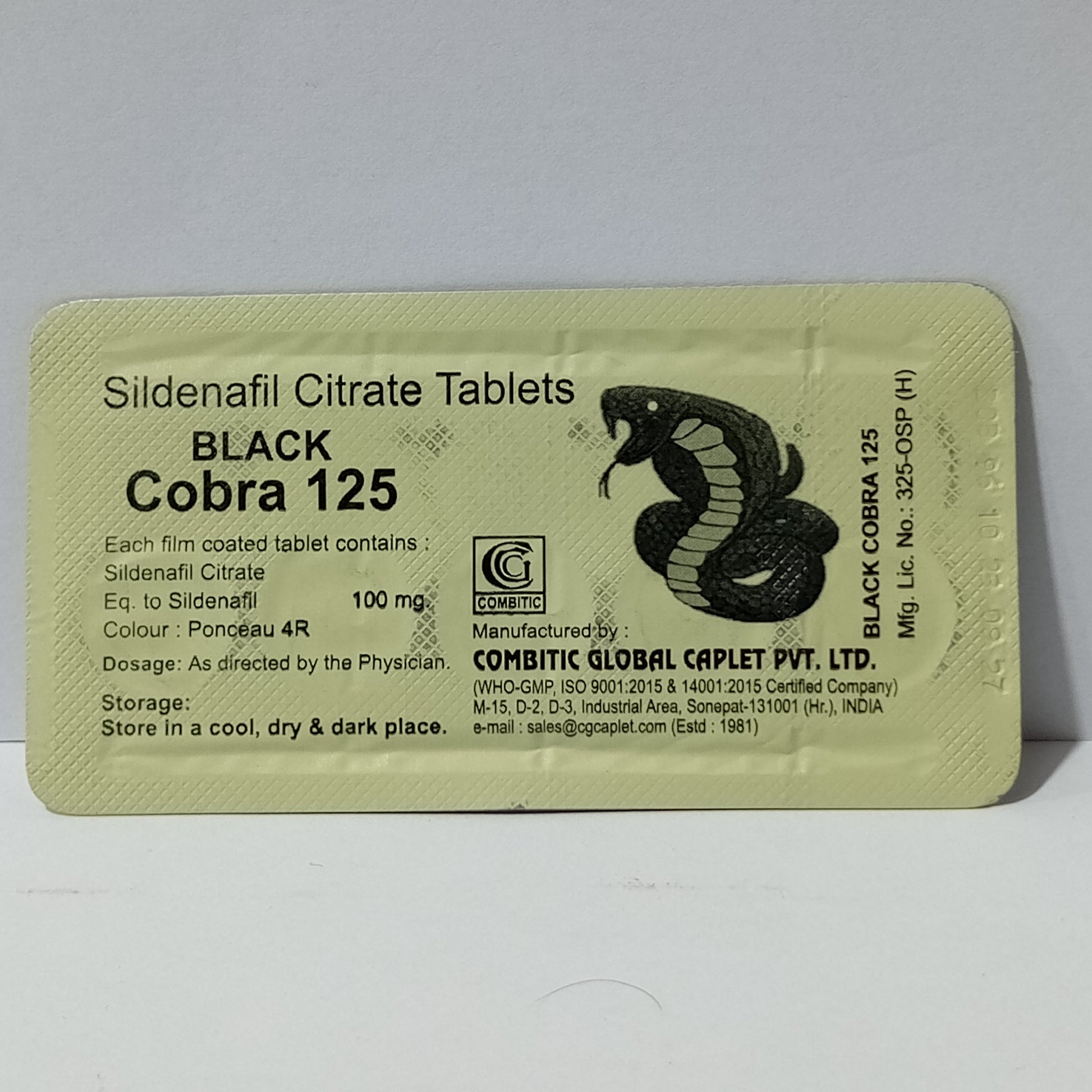 black cobra 125 timing tablet